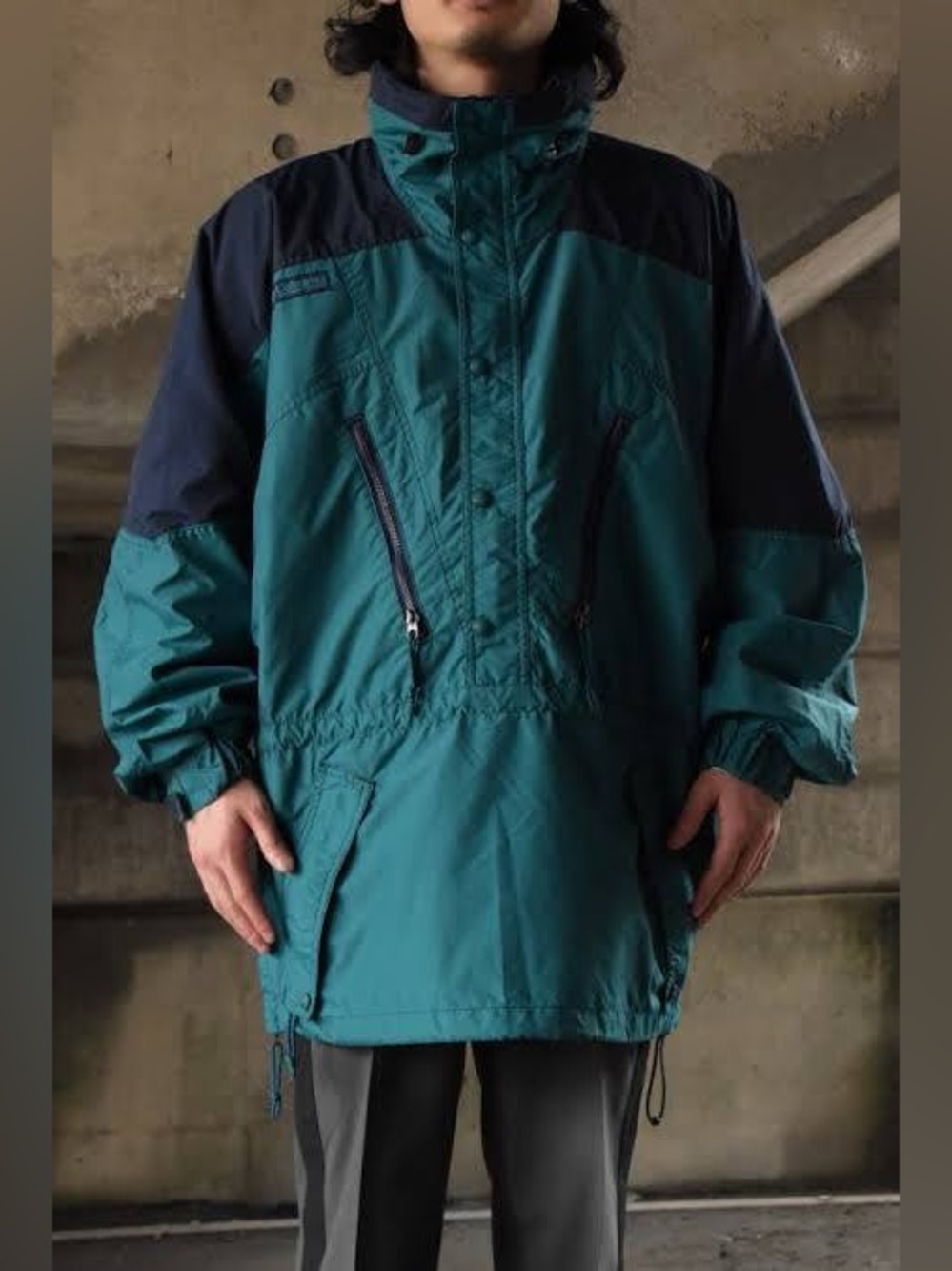 Vintage 1990s Columbia sportswear color block 1/2 zip anorak ski jacket